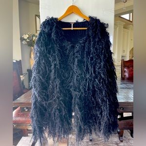 Free people shaggy jacket  size L